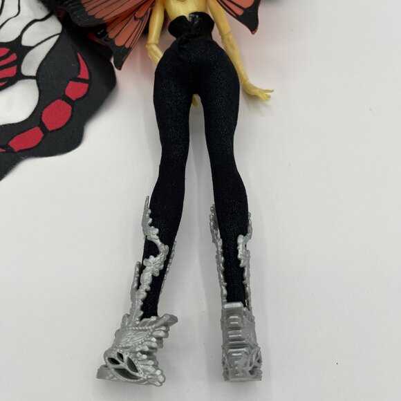 Monster High LUNA MOTHEWS Boo York Doll Wings Skirt Black Bodysuit Incomplete - Picture 15 of 16